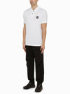 Pique Stretch Cotton Short Sleeve Polo Shirt White - STONE ISLAND - BALAAN 3