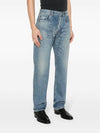 Cotton Straight Leg Jeans Blue - SAINT LAURENT - BALAAN 5