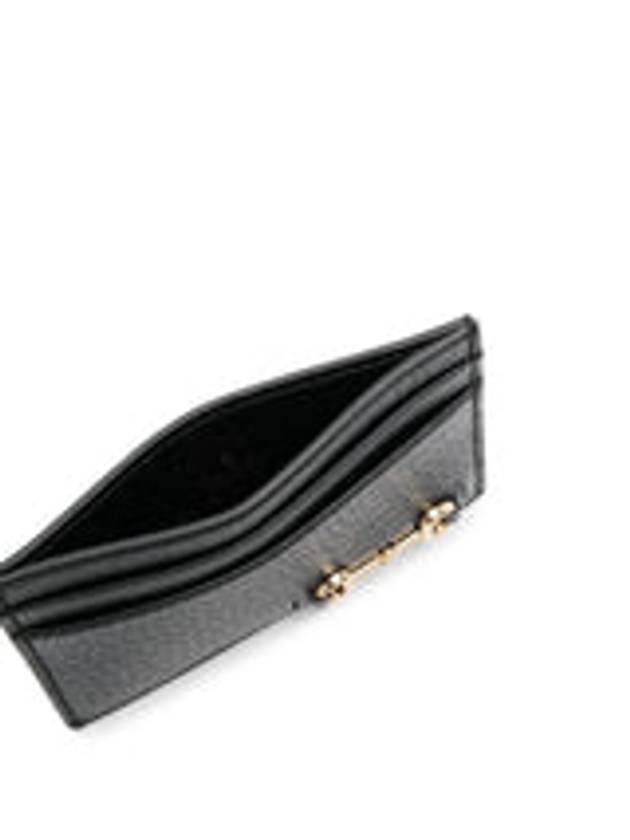 Horsebit Leather Card Wallet Black - GUCCI - BALAAN 3