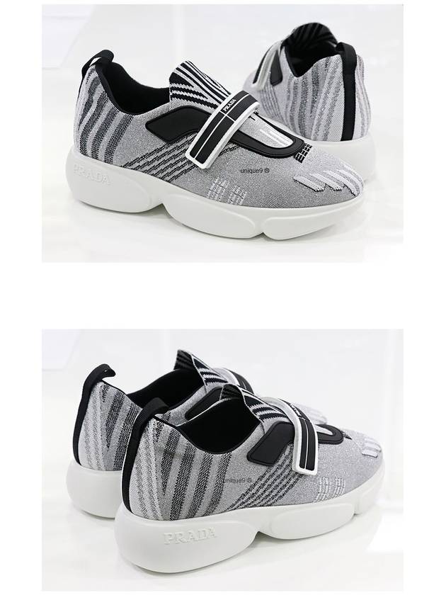 Cloud Burst Low Top Sneakers Grey - PRADA - BALAAN 5