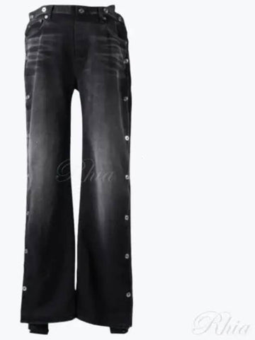 Y Project Side Button Denim Pants 107PA007 Fade Black - Y/PROJECT - BALAAN 1