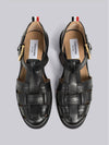 Vitello Calf Brogue Fisherman Sandals Black - THOM BROWNE - BALAAN 3