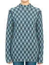 Geometric Print Long Sleeve T-shirt Blue - KENZO - BALAAN 2