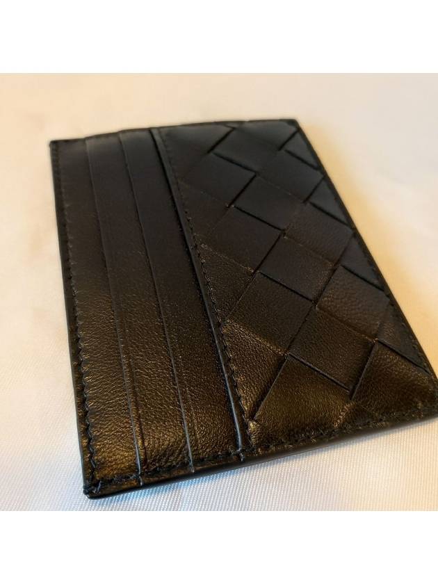 Intrecciato Leather Card Wallet Black - BOTTEGA VENETA - BALAAN 8