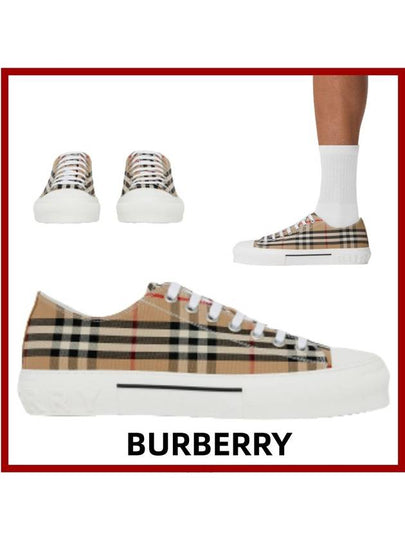 Vintage Check Cotton Sneakers Archive Beige - BURBERRY - BALAAN 2