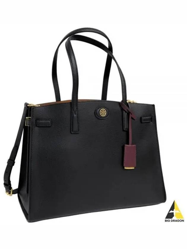 Robinson Satchel Tote Bag Black - TORY BURCH - BALAAN 2