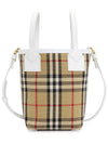 Burberry Mini London Tote Bag Archive Beige White - BURBERRY - BALAAN 2