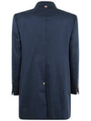 Men's Mackintosh Bal Collar Classic Single Coat Navy - THOM BROWNE - BALAAN 3