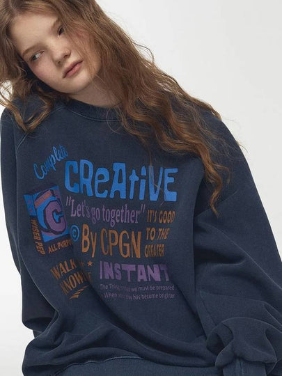 Cereal Raglan Pigment Sweatshirt Dark Blue - CPGN STUDIO - BALAAN 2