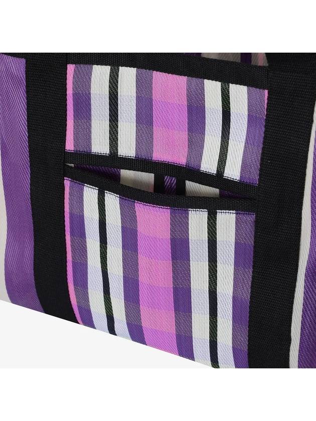 Darwen Striped Nylon Tote Bag Purple - ISABEL MARANT - BALAAN 4