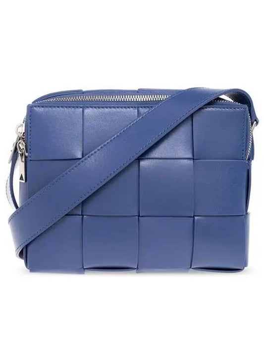 Cassette Intrecciato Leather Cross Bag Navy - BOTTEGA VENETA - BALAAN 2