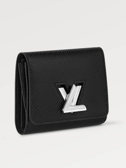 Twist Logo Epi Leather Compact Half Wallet Black - LOUIS VUITTON - BALAAN 2