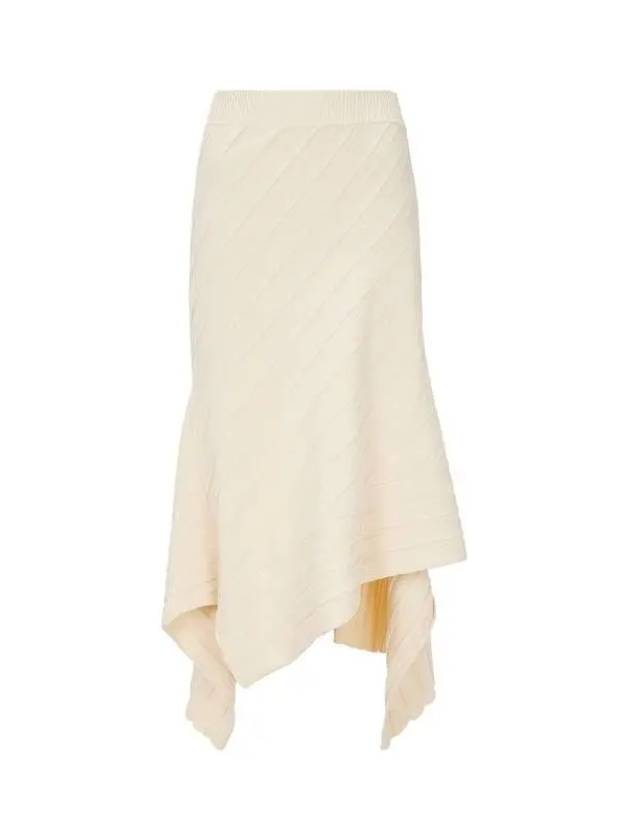 Women's Wide Rib Knit Skirt Cream 271528 - STELLA MCCARTNEY - BALAAN 1