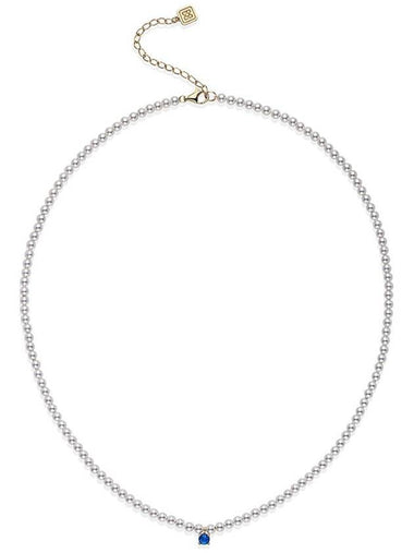 BB Blue Bijou Pearl Necklace Silver - BE/GINS - BALAAN 1