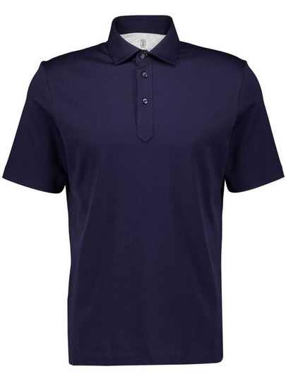 Cotton PK Shirt Navy - BRUNELLO CUCINELLI - BALAAN 2