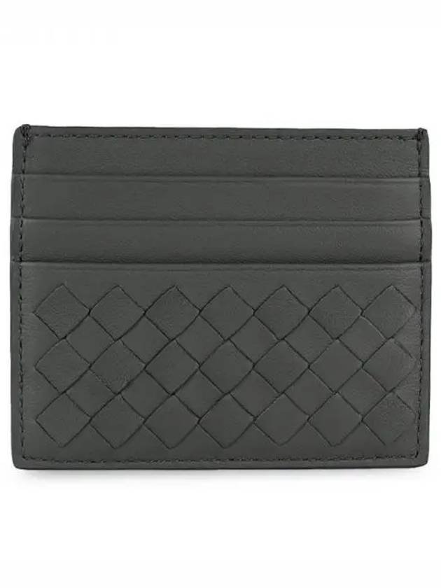 Intrecciato Weaving Card Wallet Grey - BOTTEGA VENETA - BALAAN 2