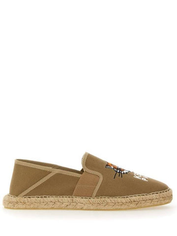 Kenzo Embroidered Canvas Espadrilles "Lucky Tiger" - KENZO - BALAAN 1