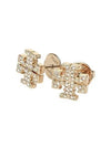 Crystal Logo Stud Earrings Rose Gold - TORY BURCH - BALAAN 2