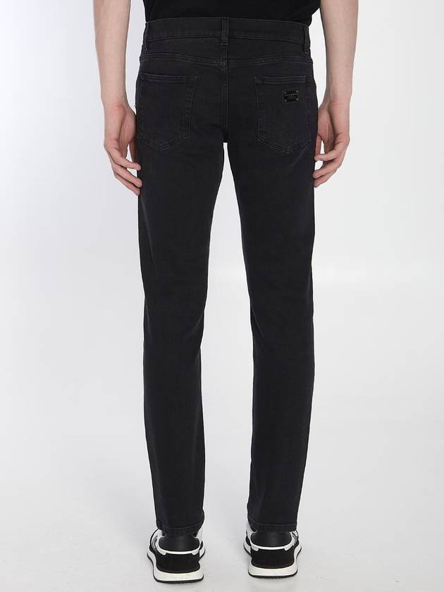 Men's Slim Fit Stretch Jeans Gray - DOLCE&GABBANA - BALAAN 5