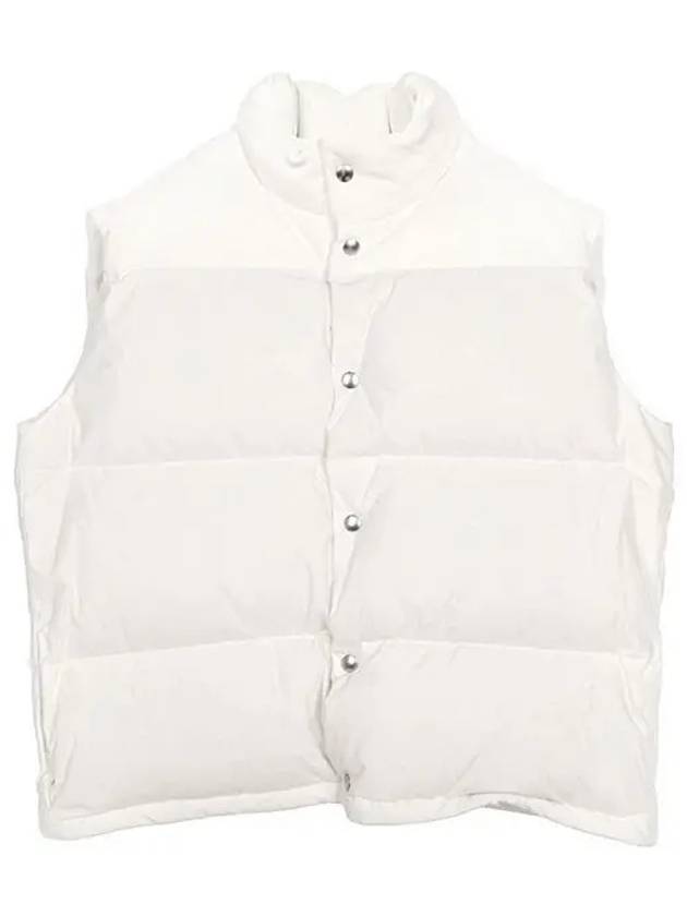 Button Padded Cotton Vest White - BOTTEGA VENETA - BALAAN 2