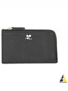 Logo Zipper Card Wallet Black - COURREGES - BALAAN 2