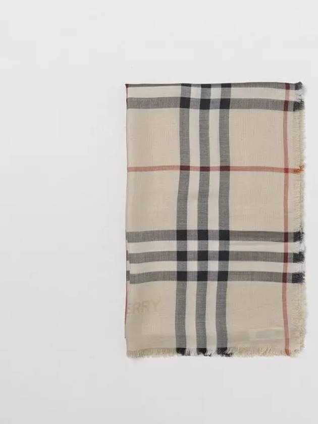 London Check Reversible Stone Light Green Scarf 8079750 - BURBERRY - BALAAN 3