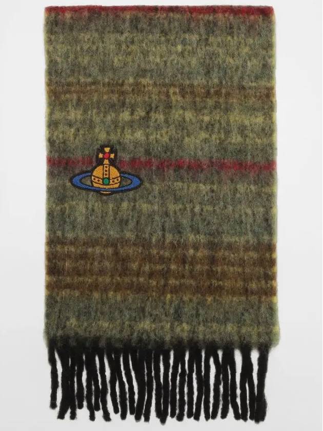 Chunky Stripe Alpaca Muffler Green - VIVIENNE WESTWOOD - BALAAN 2