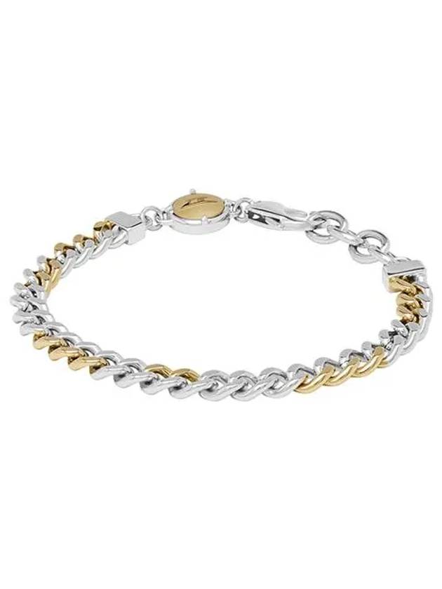 Two Tone Chain Stainless Steel Bracelet Gold Silver - DIESEL - BALAAN 1