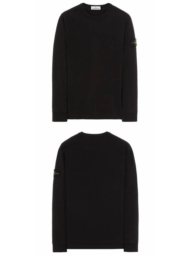 Men's Waffen Patch Long Sleeve T-Shirt Black - STONE ISLAND - BALAAN.