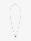 Mini Pop H Pendant Necklace Gold Vert Cypres - HERMES - BALAAN 5