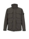 Polyester Micro Twill Zip Up Jacket Grey - STONE ISLAND - BALAAN 2