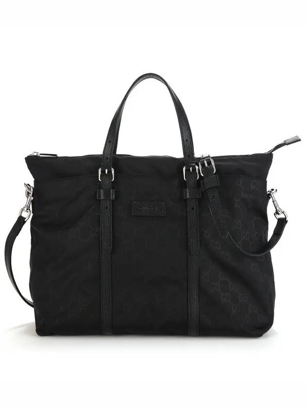 Micro GG Guccissima Nylon Tote Bag Black - GUCCI - BALAAN 3