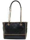 Women s Chanel AS2739 Black Leather Gold Chain Shoulder Bag gt Gangbuk used luxury goods - CHANEL - BALAAN 4