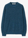 Crew neck rib knit sweater melange blue - BLONDNINE - BALAAN 6