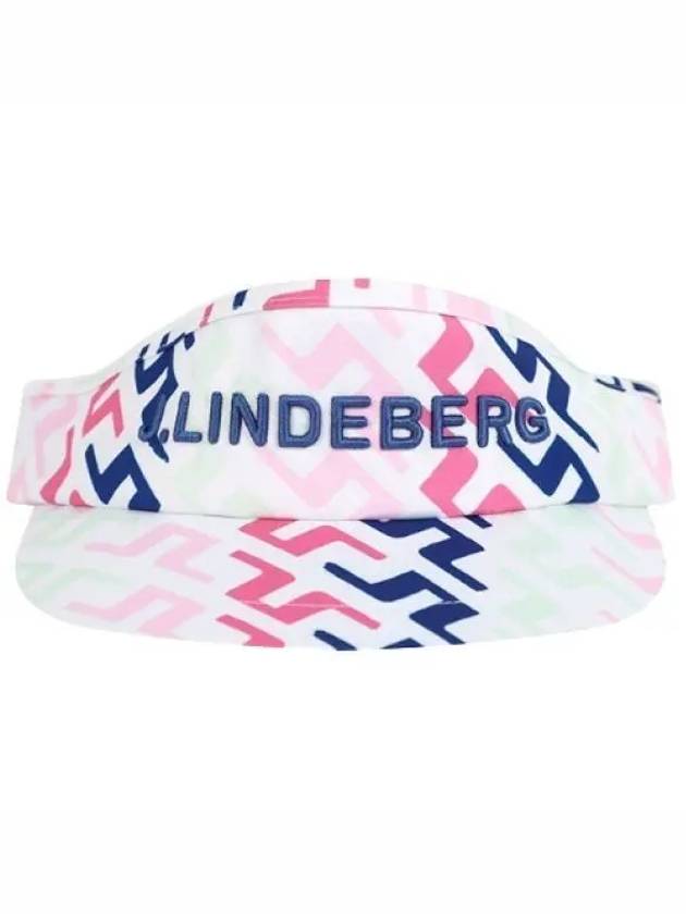 Viktor Print Embroidered Logo Visor Pink White - J.LINDEBERG - BALAAN 2