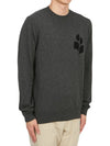 Men's Evans Logo Sweatshirt Grey - ISABEL MARANT - BALAAN 4