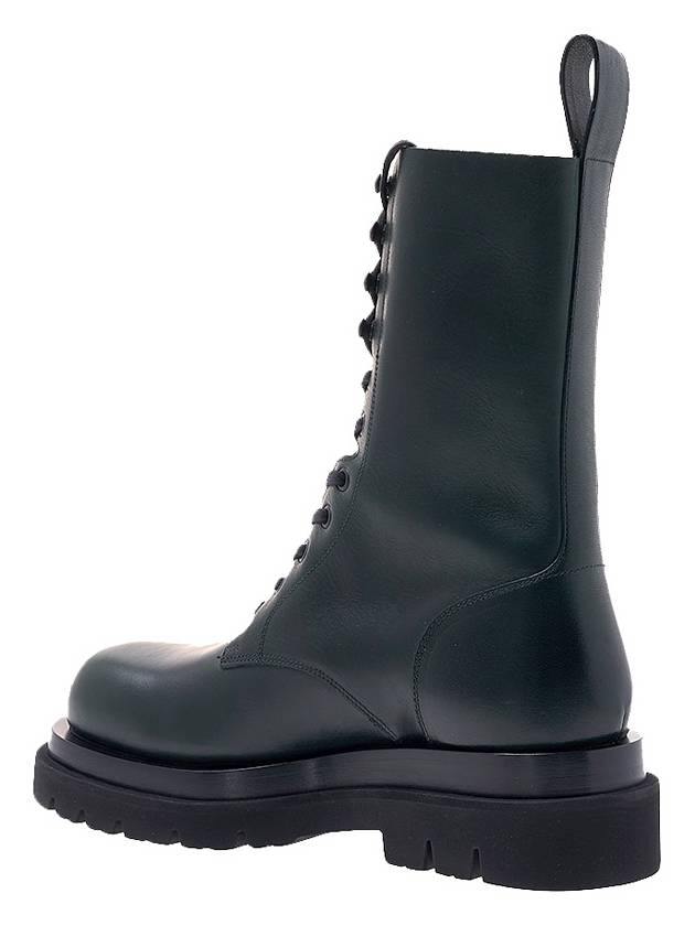 Lug Lace-Up Worker Boots Bottle Green - BOTTEGA VENETA - BALAAN 4