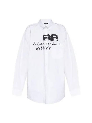 Women s Hand Drone BB Icon Long Sleeve Shirt White 725721 TYB18 - BALENCIAGA - BALAAN 1