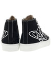 Logo Canvas High-Top Sneakers Black - VIVIENNE WESTWOOD - BALAAN 5