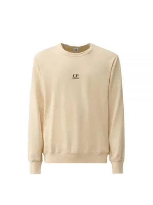 Light Fleece Logo Sweatshirt Beige - CP COMPANY - BALAAN 2