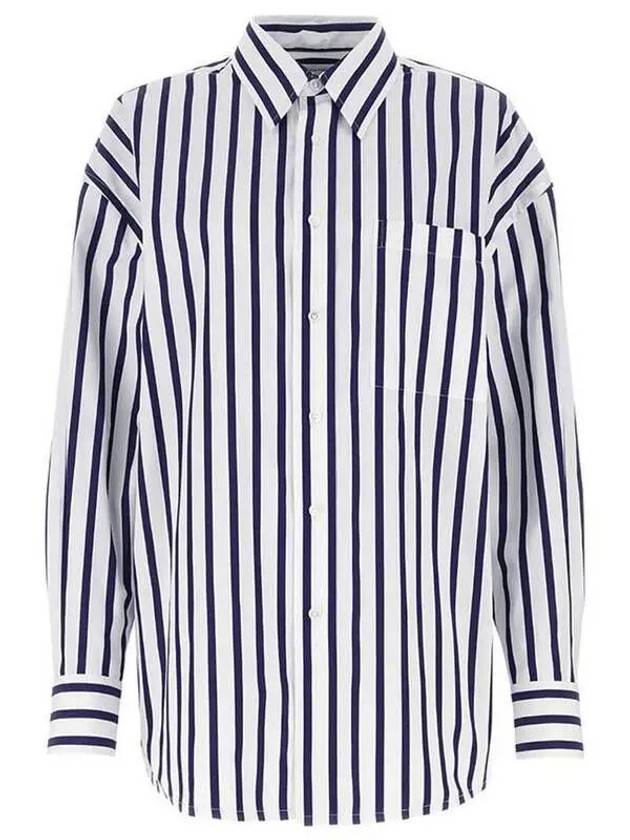 Striped Cotton Shirt White - BOTTEGA VENETA - BALAAN 2