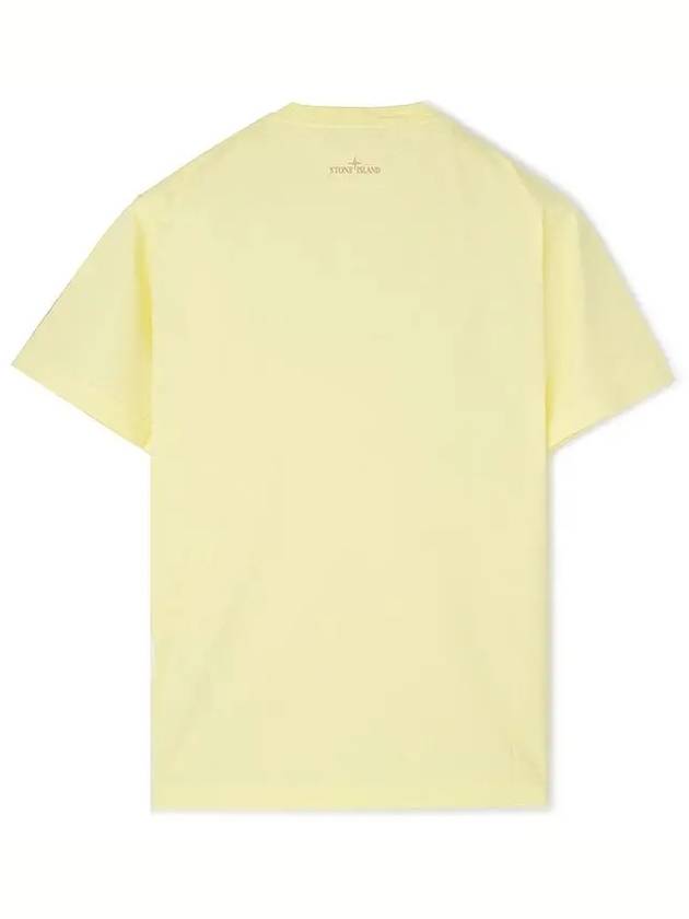 Circlet Logo Printing Short Sleeve T-Shirt Yellow - STONE ISLAND - BALAAN 3