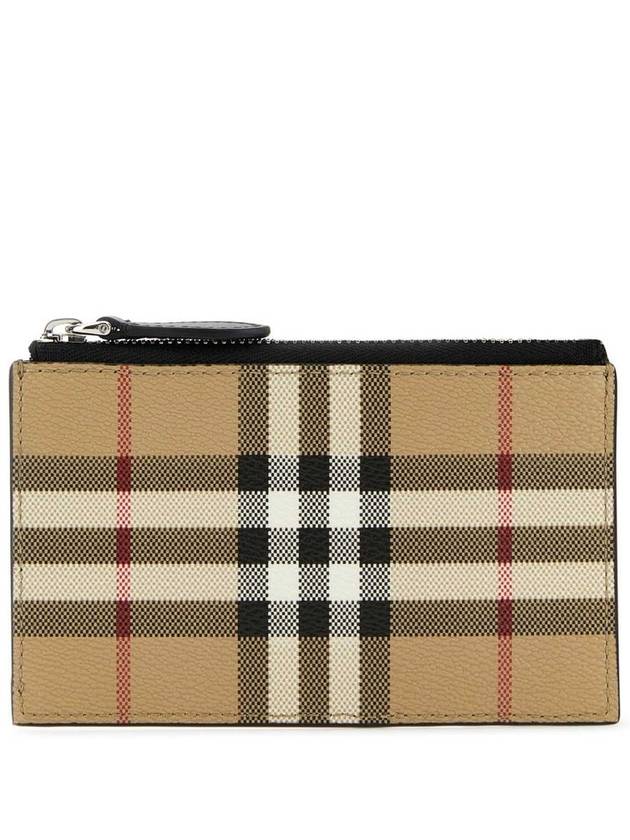 Check Zipper Card Wallet Beige - BURBERRY - BALAAN 2