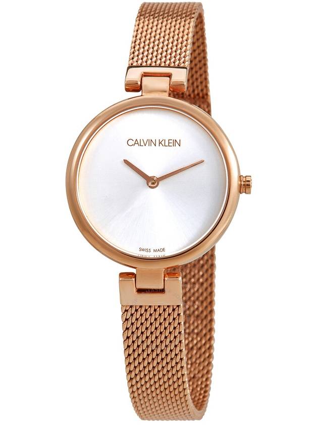 Women's Quartz Silver Dial Watch Gold - CALVIN KLEIN - BALAAN 2