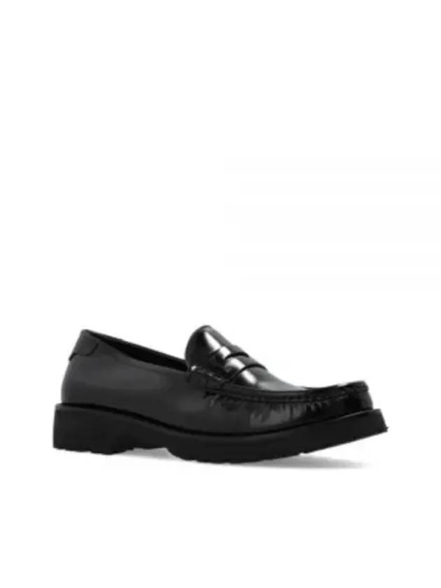 Monogram Leather Loafers Black - SAINT LAURENT - BALAAN 2