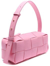 Brick Cassette Intrecciato Small Shoulder Bag Pink - BOTTEGA VENETA - BALAAN 4