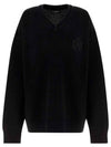 Men's Back Logo V-Neck Knit Top Black - BALENCIAGA - BALAAN 1