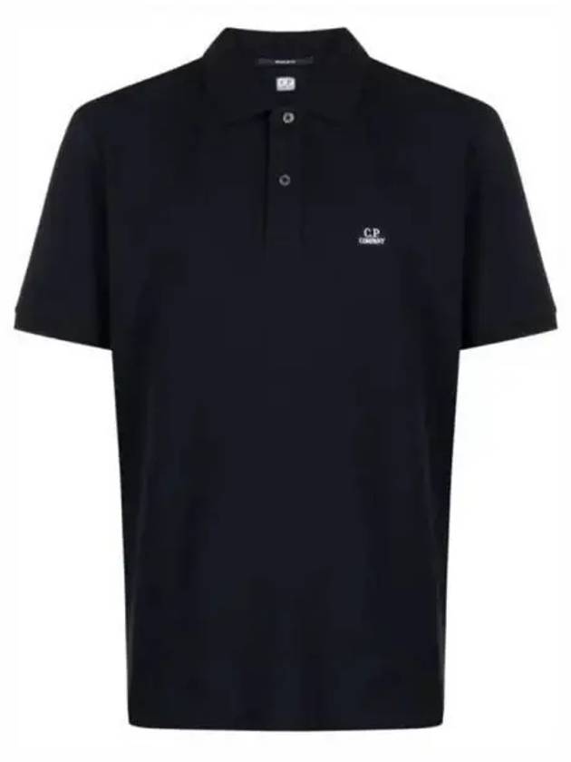 Stretch Piquet Regular Polo Shirt Black - CP COMPANY - BALAAN 2