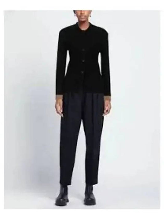 Contrast Cuff Button Wool Cardigan Black - MARNI - BALAAN 2