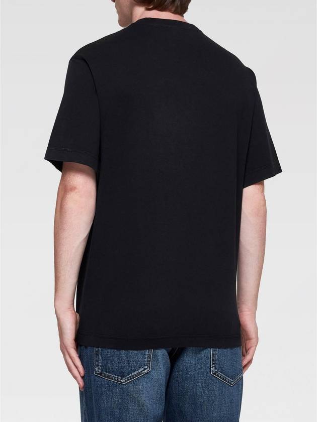 Embroidered Logo Cotton Short Sleeve T-Shirt Black - BURBERRY - BALAAN 3